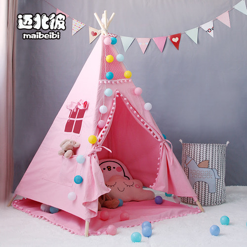 미북 어린이 텐트 놀이방 아기 집 인디언 작은 텐트 실내 공주방 여자아이 놀이방