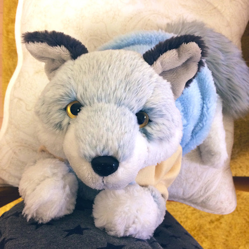 sunlemon 늑대 귀여운 플러시 장난감 시뮬레이션 인형 피부 친화적 인 부드러운 생일 선물 인형