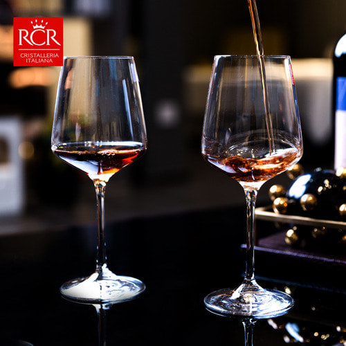 2 개 똑바로 이탈리아 수입 RCR 크리스탈 와인 글라스 부르고뉴 와인 글라스 가정용 유리 잔