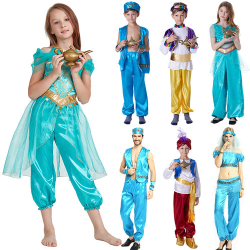 Hallowe 어린이 날 드레이프 드레스 인도 아랍 신화 Aladin Light Cosplay 의류 마스크