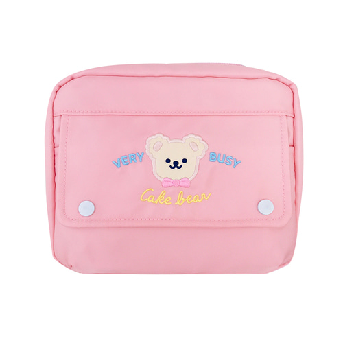 밀크 joy cake bear 귀여운 화장품 가방 다이어리 분류 및 정리 수납 가방 대용량 한국어 시리즈 인