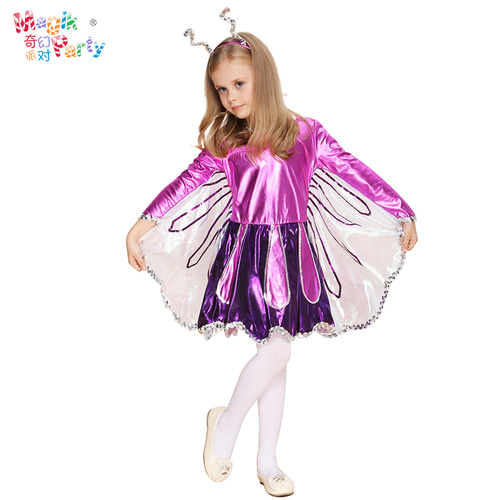 할로윈 어린이 공연 의상 코스프레 공연 옷 소녀 나비 엘프 꽃 요정 날개 드레스90cm1-2 코드