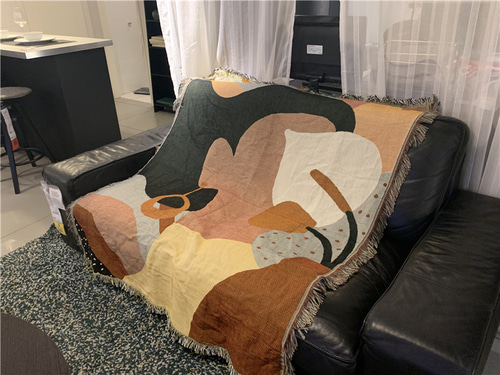 Original Design Nordic INS Small Fresh Abstract Tapestry Blanket Sofa Cover Blanket Sofa Towel Bohemia