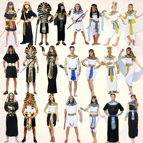 할로윈 댄스 파티 코스프레 이집트 파라오 사제 의상 고대 클레오 파트라 공주 여왕 왕자 옷