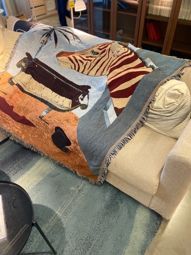 Freud Piano Zebra 북유럽 스타일 동물 시리즈 칼럼 소파 담요 낮잠 커버 담요 장식