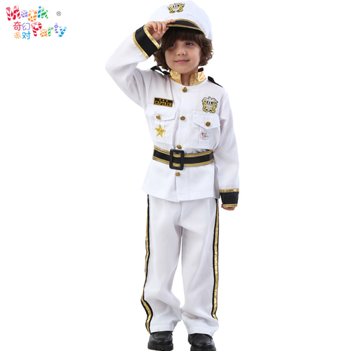아동 공연 의상 Cospaly 공연 의상 Boy 캡모자tain Navy Sailor 캡모자tain Little Policeman